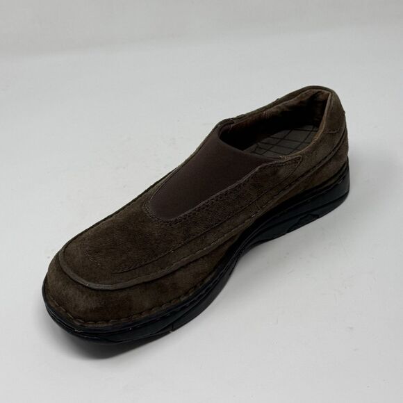 Merrell World Mover Moc Loafers Shoes Mens 10 Brown Suede Slip On Casual Comfort